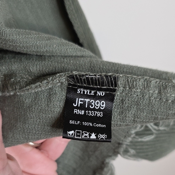 POL Olive Corduroy Shirt Jacket Size MEDIUM - Picture 4 of 5